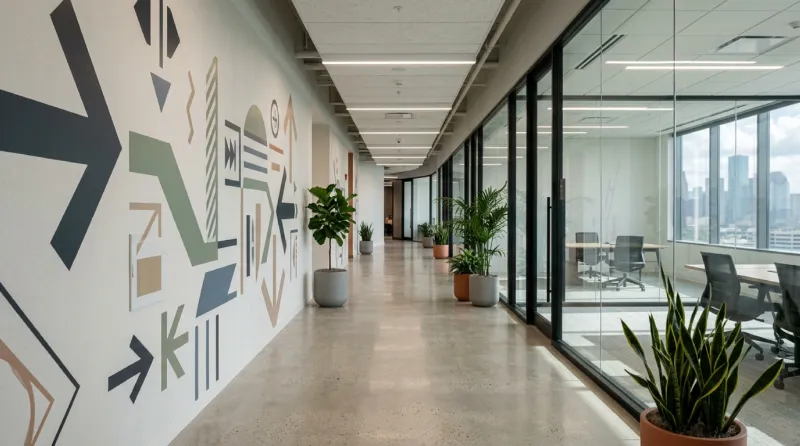 Coordinating Flooring and Wall Graphics in Corporate Rollouts
